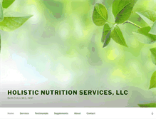 Tablet Screenshot of holisticnutritionservices.com